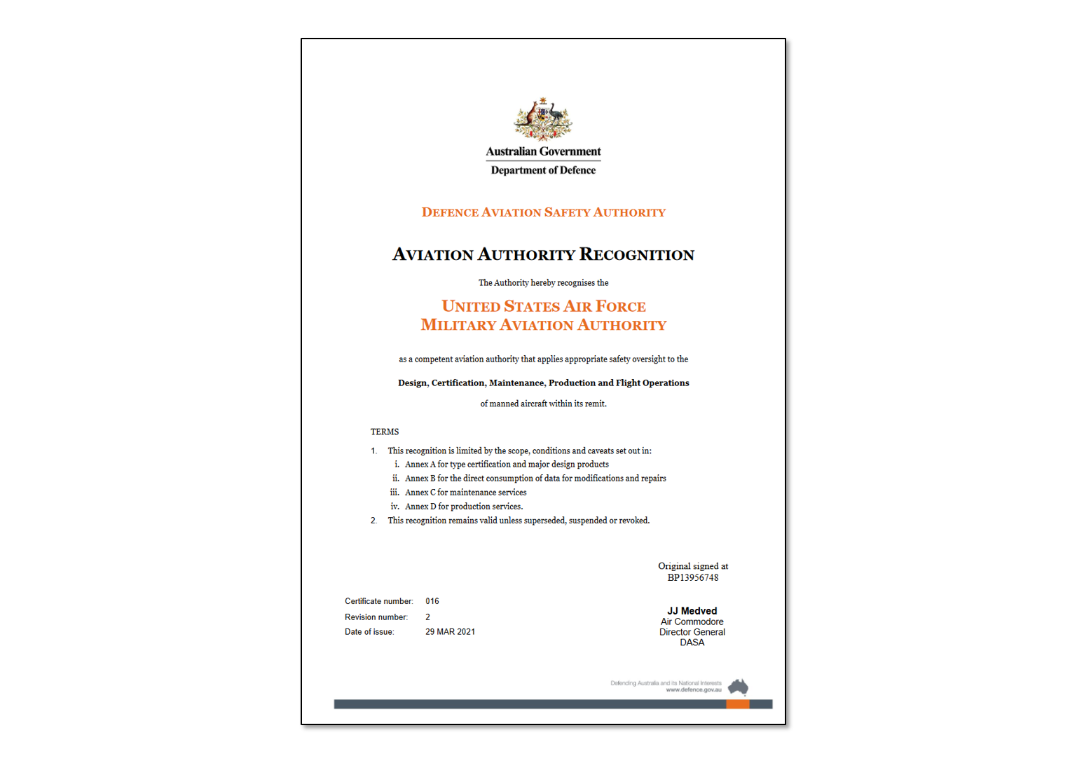 Recognition certificate thumbnail